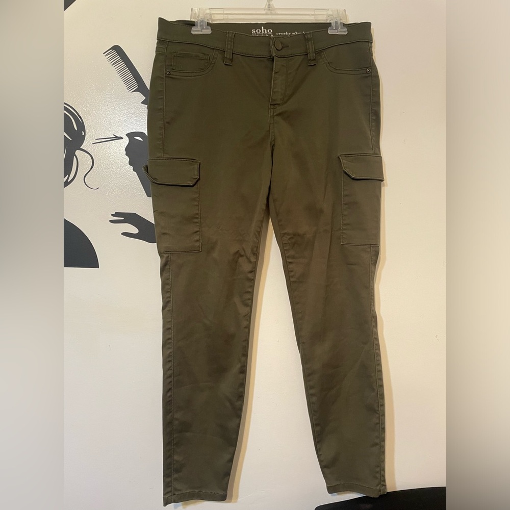 New York & Company Olive Cargo Women Jeans